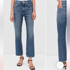 Agolde Classic Blue Cropped Jeans